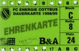 Ehrenkarte - Saison 1998/99 - Sitzplatz