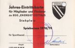 Dauerkarte - Saison 1978/79 - Stehplatz