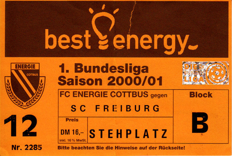 Energie Cottbus BL 1997/98 SC Freiburg Programm 2 