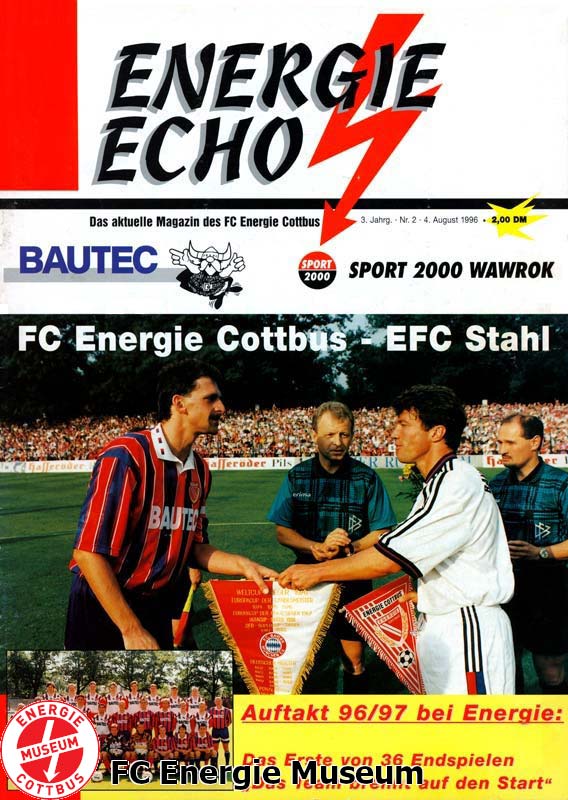 Programm 1997/98 Chemnitzer FC Eisenhüttenstädter FC Stahl 