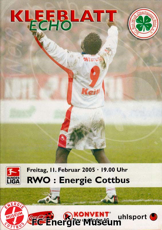 Energie Cottbus Programm 1999/00 Rot Weiß Oberhausen 